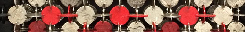 Mosaics and tapestries made using American coins, Russian coins and Canadian coins